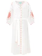 Matchesfashion.com Melissa Odabash - Iyla Embroidered Kaftan - Womens - White Multi