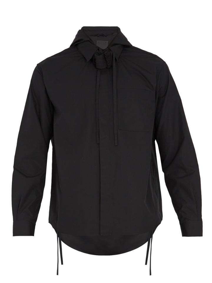 Craig Green Hooded Tie-neck Cotton Shirt