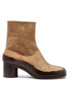 Matchesfashion.com Maison Margiela - Tabi Inside Out Suede Boots - Mens - Brown
