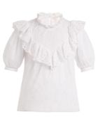 Rebecca Taylor Nouveau Ruffled Cotton Top