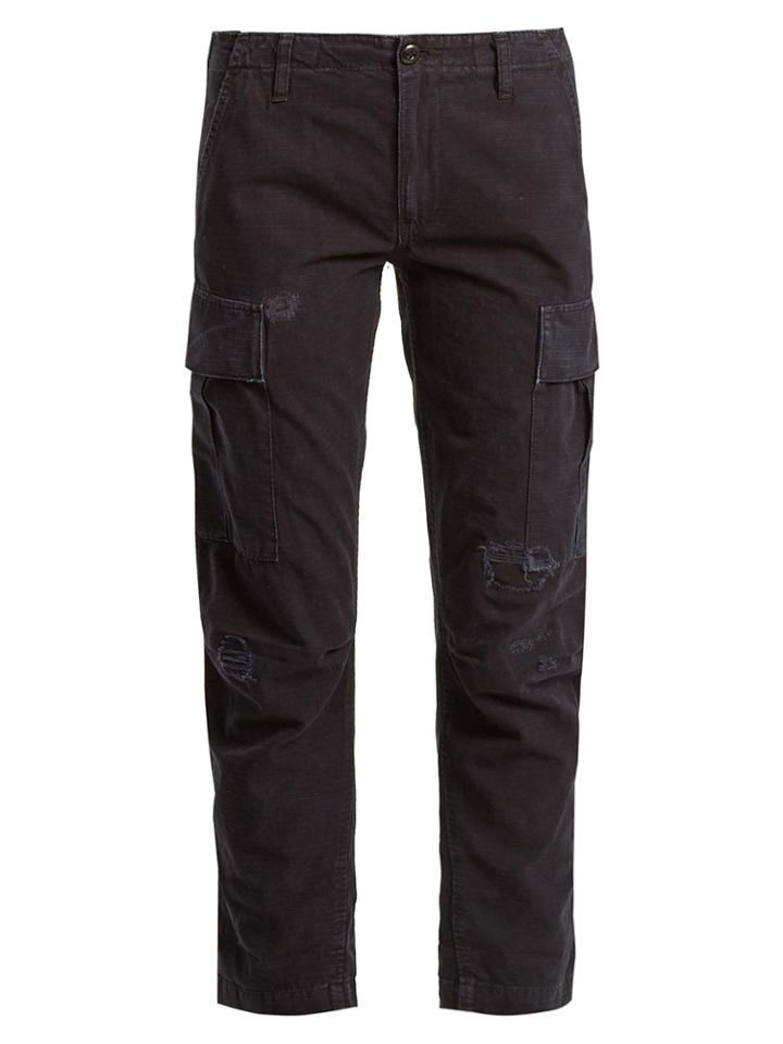 Re/done Originals Cargo Cropped Cotton Trousers