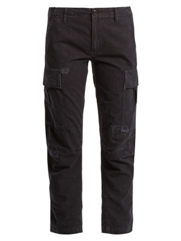 Re/done Originals Cargo Cropped Cotton Trousers