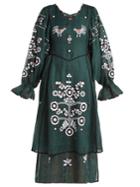 Vita Kin Country Bird And Floral-embroidered Linen Dress