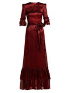 The Vampire's Wife Veneration Ruffle-trimmed Silk-blend Dress
