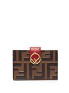 Matchesfashion.com Fendi - F Is Fendi Leather Cardholder - Womens - Red Multi