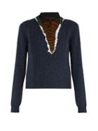 Maison Margiela Point-collar Multi-knit Sweater