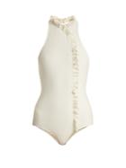 Made By Dawn Jeanie Ruffle-trimmed Swimsuit