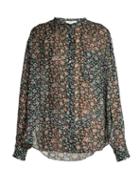 Matchesfashion.com Isabel Marant Toile - Jaws Floral Print Crepe Blouse - Womens - Blue Multi