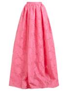 Matchesfashion.com Erdem - Lydell Floral Damask Maxi Skirt - Womens - Pink