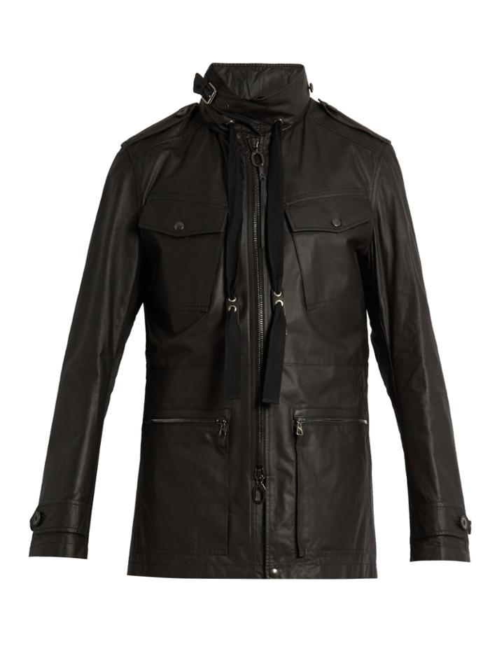 Lanvin Hooded Leather Jacket
