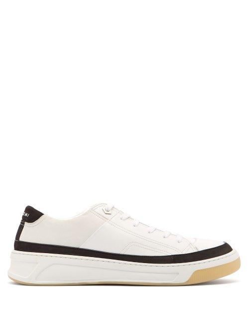 Matchesfashion.com Buscemi - Prodigy Leather Low Top Trainers - Mens - White Black
