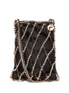 Matchesfashion.com Rosantica - Greta Crystal-net Satin Shoulder Bag - Womens - Brown Multi