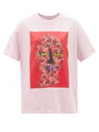 Christopher Kane - Belinda Rose Face-print Cotton-jersey T-shirt - Womens - Light Pink