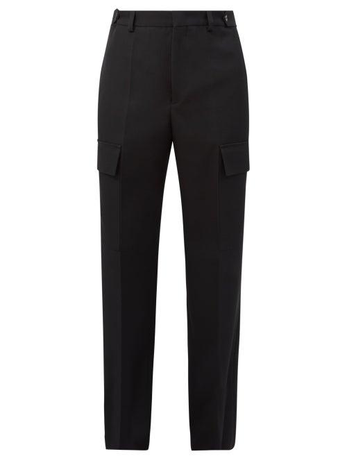 Jil Sander - Straight-leg Wool-gabardine Cargo Trousers - Mens - Black