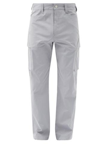 Affxwrks - Twill Cargo Trousers - Mens - Light Grey