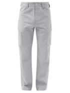 Affxwrks - Twill Cargo Trousers - Mens - Light Grey