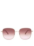 Matchesfashion.com Garrett Leight - Tuscany 55 Square Frame Sunglasses - Womens - Pink Multi
