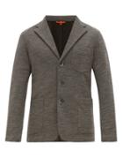 Matchesfashion.com Barena Venezia - Torceo Single Breasted Wool Blend Blazer - Mens - Grey