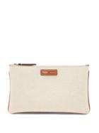 Matchesfashion.com Mtier - Large Things Multi-zipped Canvas Pouch - Mens - Beige