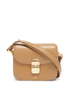 Ladies Bags A.p.c. - Grace Mini Smooth-leather Cross-body Bag - Womens - Beige