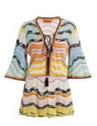 Missoni Mare Striped Tie-front Playsuit