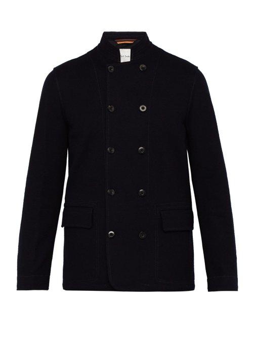 Matchesfashion.com Paul Smith - Double Breasted Wool Blend Blazer - Mens - Navy