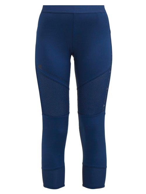 Matchesfashion.com Adidas By Stella Mccartney - X Parley For The Oceans The Run Cropped Leggings - Womens - Blue