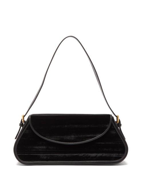 Matchesfashion.com By Far - Uma Crushed Velvet Handbag - Womens - Black