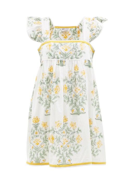 Juliet Dunn - Floral-print Cotton Mini Dress - Womens - White Multi