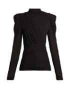 Matchesfashion.com Isabel Marant - Jalford Ruched Jersey Top - Womens - Black