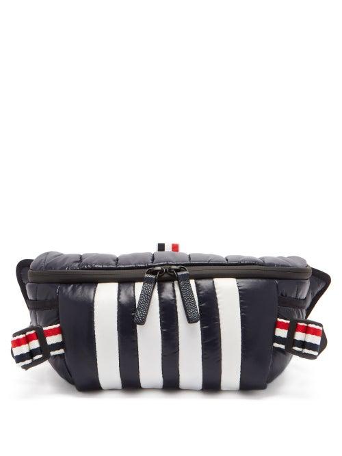 Matchesfashion.com Thom Browne - Four Bar Quilted-shell Belt Bag - Mens - Navy
