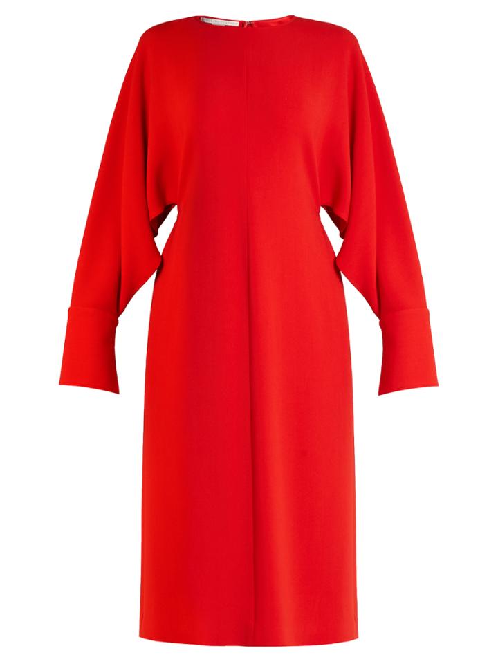 Stella Mccartney Slashed-sleeve Stretch-cady Dress