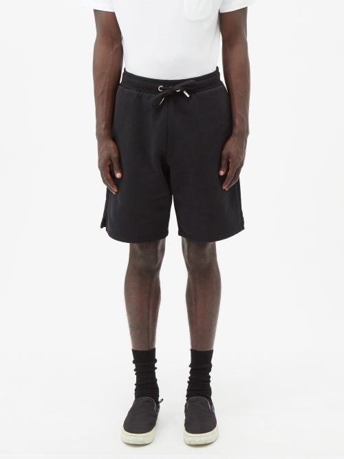 Ami - Drawstring-waist Organic-cotton Jersey Shorts - Mens - Black