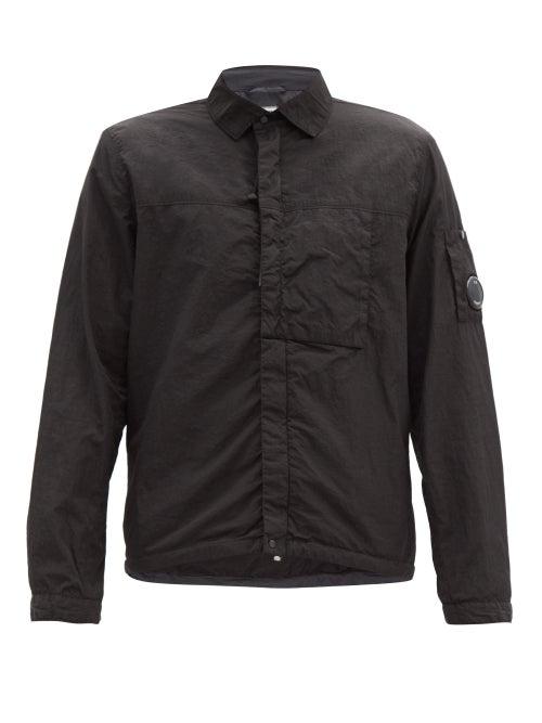 Matchesfashion.com C.p. Company - Zip-front Garment-dyed Shell Overshirt - Mens - Black