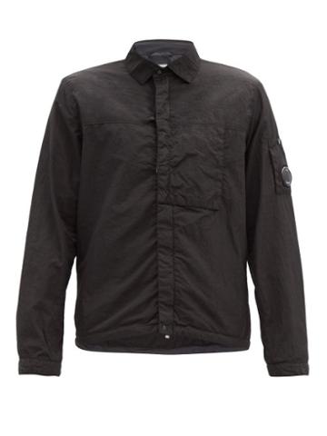 Matchesfashion.com C.p. Company - Zip-front Garment-dyed Shell Overshirt - Mens - Black