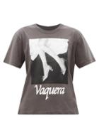 Vaquera - Printed Cotton-jersey T-shirt - Womens - Black Multi
