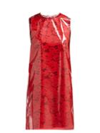 Matchesfashion.com No. 21 - Sleeveless Lace And Pvc Shift Dress - Womens - Red