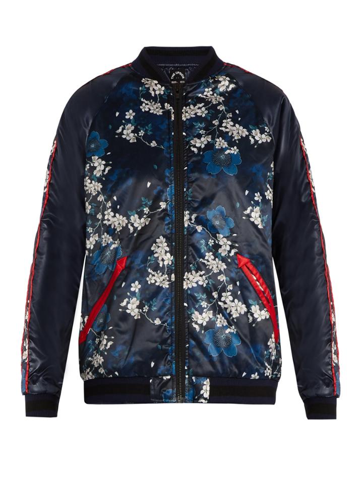 The Upside Cherry Blossom-print Bomber Jacket