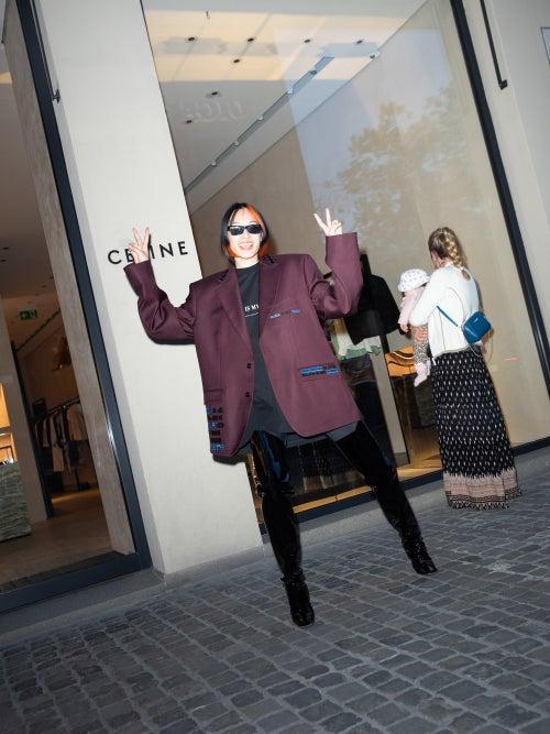Vetements - Logo-embroidered Wool-gabardine Tailored Jacket - Womens - Burgundy