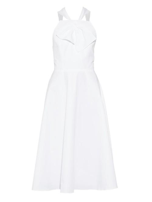 Rosie Assoulin Open-back Cotton Midi Dress