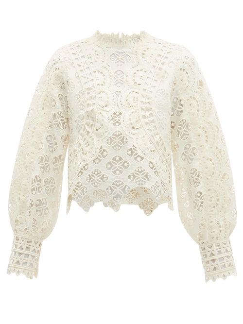 Matchesfashion.com Sea - Rosalie Guipure Lace Blouse - Womens - Ivory