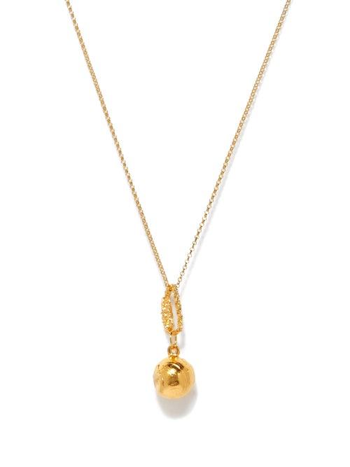 Matchesfashion.com Alighieri - The Sphere Of The Moon 24kt Gold-plated Necklace - Womens - Gold