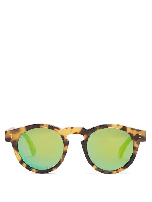 Matchesfashion.com Illesteva - Leonard Round Frame Sunglasses - Mens - Brown