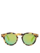 Matchesfashion.com Illesteva - Leonard Round Frame Sunglasses - Mens - Brown