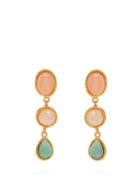 Matchesfashion.com Sylvia Toledano - Three Stone Quartz, Moonstone & Amazonite Earrings - Womens - Multi