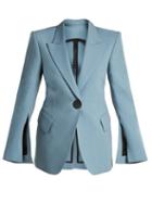 Matchesfashion.com Petar Petrov - Jovan Single Breasted Wool Blend Blazer - Womens - Blue