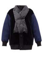 Matchesfashion.com Marni - Reversible Removable-scarf Coat - Womens - Navy