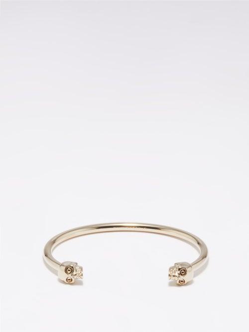 Alexander Mcqueen - Skull Metal Bangle - Womens - Gold Multi