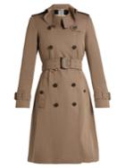 Burberry Townley Ruffled-collar Cotton Trench Coat