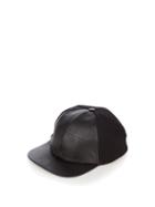 Balenciaga Leather-visor Wool-blend Baseball Cap